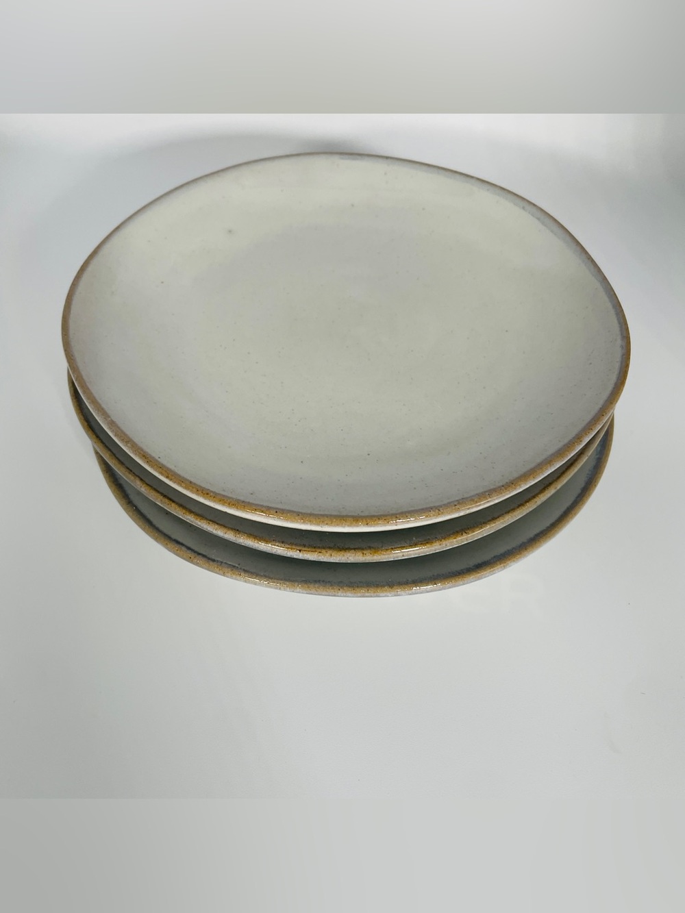 Hearth & Hand Magnolia 6.75” Cocktail Plates Set of 3. Farmhouse Stoneware